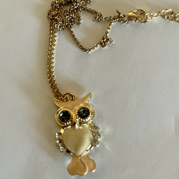 Jewelry - Cute NWOT Gold Owl Necklace